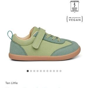 Ten Little Retro Suede Sneakers in green, size 5.5